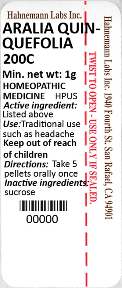 Aralia Quinquefolia 200C 1g - Aralia Quinquefolia 200C 1g